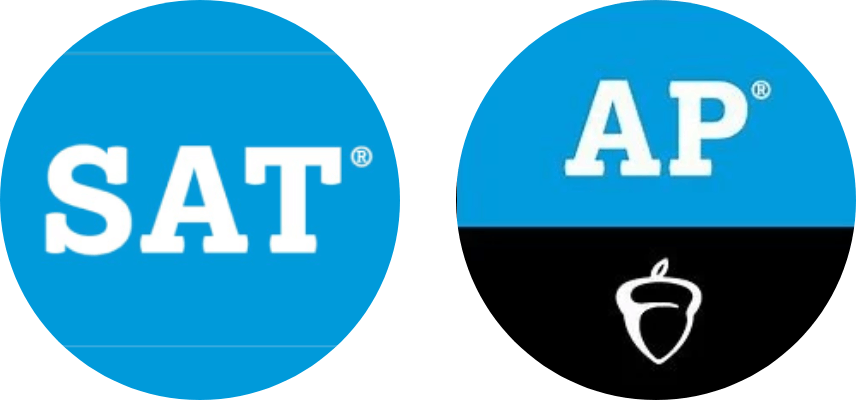 SAT and AP logos